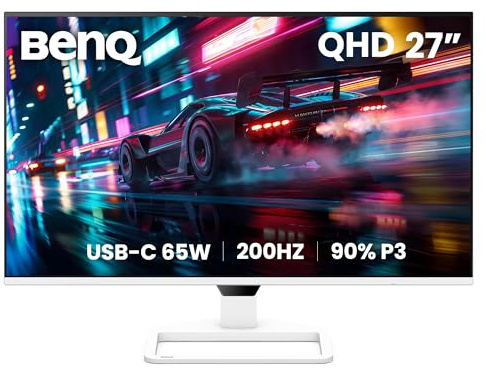 BenQ EW270Q verfügt über 2K-Auflösung, 90% P3-Farbabdeckung, eine Bildwiederholfrequenz von 200 Hz und EIN Paar außergewöhnlicher eingebauter 5-W-Lautsprecher für außergewöhnlichen audiovisuellen