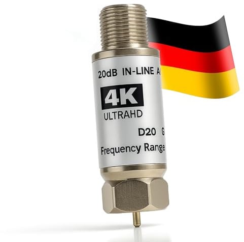 TronicXL Mini Inline Sat Verstärker Signalverstärker LNB Schüssel/DVBT Antenne 20dB DVBS2 DVB-S2 Satelliten-Leitungsverstärker Inline Breitband SAT Verstärker TV PreAmp Inlineverstärker