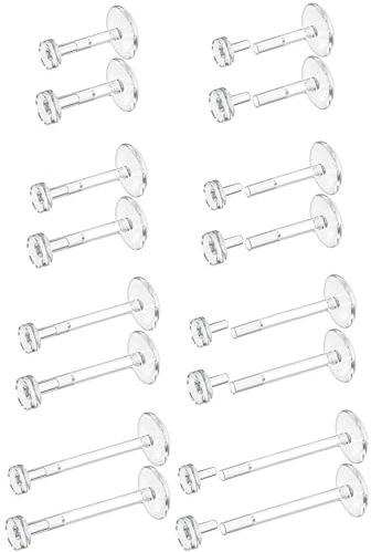 Dochais 16G 18G Klar Piercing Retainers Flexible Acryl Knorpel Daith Tragus Helix Piercing Stecker Retainer Klare Nasenpiercing Lippenpiercing Labret Ring Retainer 16 Stück 6mm 8mm 10mm 12mm