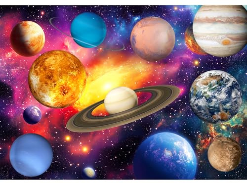 Planets Puzzle 1000 Teile für Kinder ab 14 Jahren | MISITU Puzzle 1000 Teile für Erwachsene Weltraumplanet puzzles Geschenk mit Sonnensystem galaxy Motiv