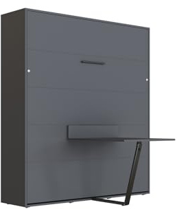 SMARTBett Schrankbett M3 (55cm Tiefe) 180x200cm Vertikal inkl.Tisch Anthrazit