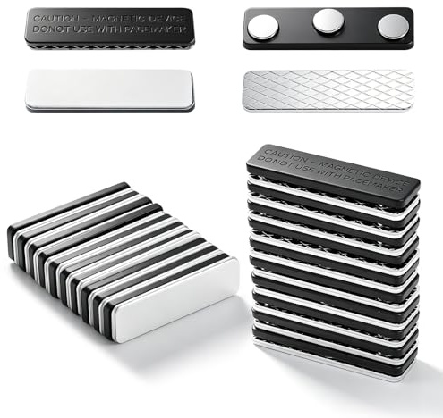 20 Piezas Imanes para Cortinas Opacas 45 x 13mm Clips Magnéticos para Cortina Imanes para Mosquiteras Cierres Magnéticos para Cortinas Cerradura Magnética para Mosquiteras Cortinas Puertas Persianas