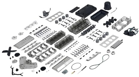 DIY Mini V8 Motoren Bausatz – Wissenschafts Geschenk für Kinder Und Erwachsene – Lernspielzeug Bausatz