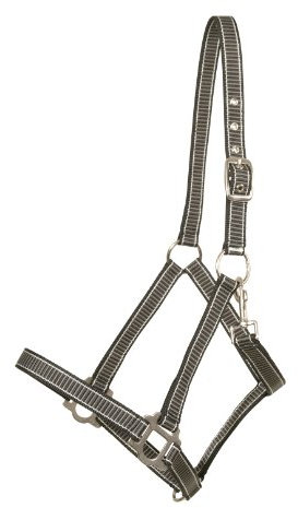 Kunststoffhalfter Streifenoptik, schwarz-grau Full