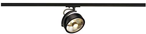 SLV KALU TRACK | LED Strahler 1-Phasen, Dreh- und schwenkbarer Schienen-Strahler, Deckenstrahler, Deckenleuchte, Schienensystem, Innenleuchte| GU10, inkl. 1Phasen-Adapter