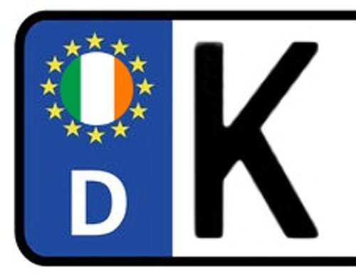 Werbetechnik Sotirios Papoutsis 2X Kennzeichen Aufkleber Irland Nummernschild Sticker (ca.2 cm)