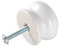 WorthOwning Set of 10 35 mm Porcelain Ceramic Kitchen Cupboard Door Handle Knobs with Screws White