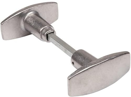 Bouton de porte aluminium - Carré 6 mm - 1165 - Duval