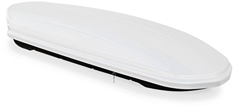 Dachbox weiß VDP-MAA 460W Auto Dachkoffer 460 Liter abschließbar + Relingträger Dachgepäckträger aufliegende Reling im Set kompatibel mit Peugeot 508 ab 2011 bis