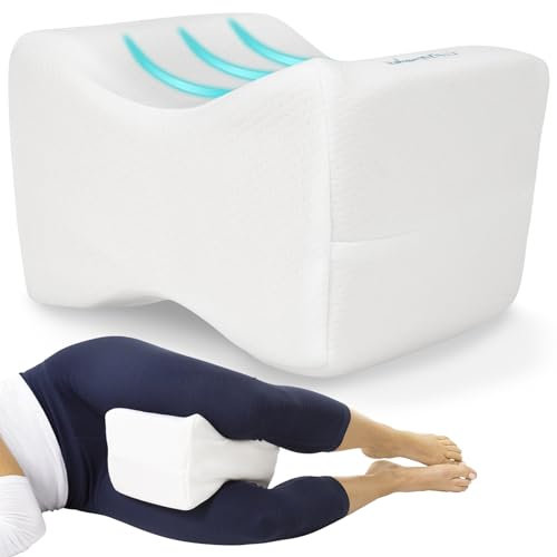 Almohada ortopédica de espuma viscoelástica para la espalda, debajo de la pierna, cadera y articulaciones para dormir de lado, cojín de cuña para embarazo y maternidad