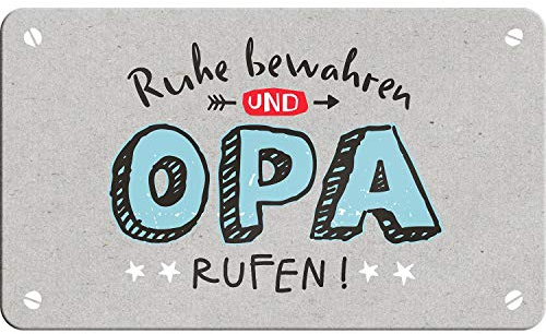 H:) PPY life Schneidbrettchen Motiv Opa | Brett mit farbigem Druck, Resopal, 14,3 cm x 23,3 cm | Brotzeit, Frühstück, Kochen, Geschenk | 46132
