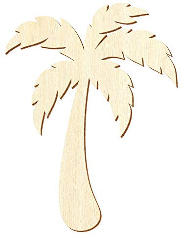 Holz Palme - Deko Zuschnitte 3-50cm, Größe:4cm, Pack mit:100 Stück