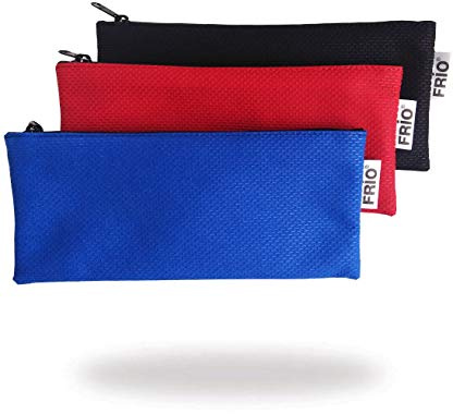 FRIO The Modern Classic Duo Blue is a Medication Cooling Wallet Suitable for Carrying a Combinations of pens, vials and cartridges.