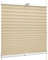 SchattenFreude Klemmfix-Plissee für Fenster | Mit Klemm-Haltern | Ohne Bohren | Beige, Breite: 55cm x Höhe: 150cm