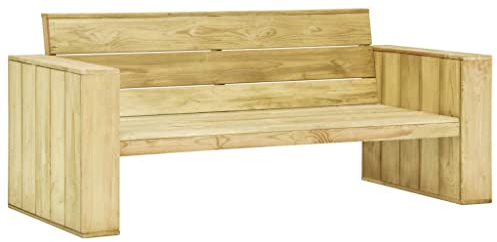 vidaXL Kiefernholz Imprägniert Gartenbank Rustikal Vintage Holzbank Sitzbank Parkbank Bank Balkonbank Gartenmöbel Terrassenbank 179cm