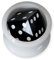 Fly Style 1 Stück Piercing Ohr Tunnel Plug Würfel - Ohr Piercings - Rockabilly Acryl oder Horn Tunnel, Modelle:Modell A, Größe:6 mm
