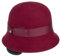LIERYS Voltera Damenhut mit Ohrenklappen - Wollfilzhut - Glockenform - Winterhut aus 100% Wolle - Damen - Herbst/Winter - Made in Italy Bordeaux M (56-57 cm)