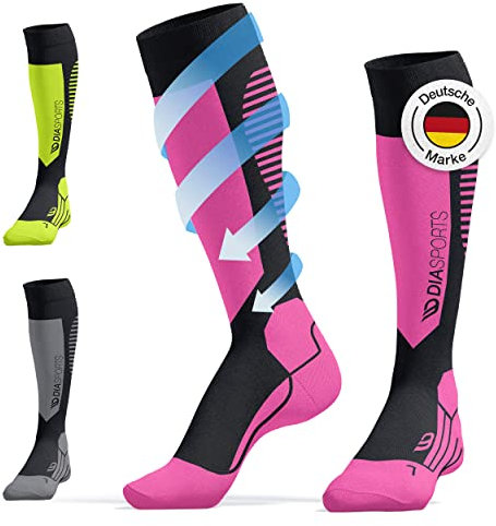 Diasports Skisocken für Herren und Damen | Ideal für Kalte Temperaturen | Mit Zusätzlicher Kompression | Snowboardsocken, Kinder-Skisocken, Ski Socks [1 Paar]