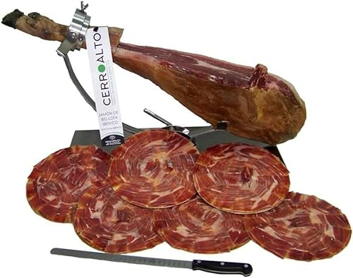 CERROALTO | Teller 100% iberischer Schinken aus Eichelmast PATA NEGRA (Mit einem Messer in Scheiben geschnitten) 100 gr (239 Umschläge)