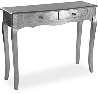 Versa Grande Console Cagliari, Dimensions (H x L x L) 80 x 35 x 100 cm, Argent
