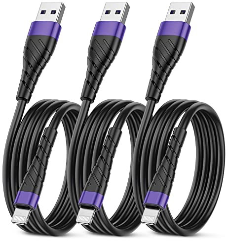 iPhone Charger 3Ft 3Pack for MFi Certified, OIITH iPhone Charging Cord 3 Foot, Long 3 Feet iPhone Charger Cable, 2.4A iPhone Fast Power Wire Compatible with iPhone12/11/XS/Max/XR/X/8/7/6/iPad