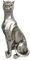 GOLDBACH Figur Panther Raubkatze Silber antik 24cm Leopard Tiger Löwe sitzend Statue