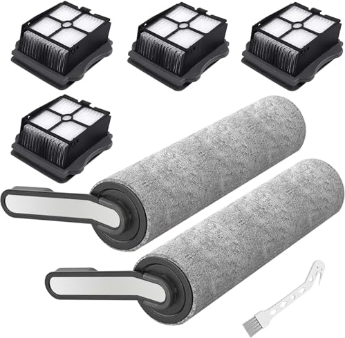 Home Times Ersatzteile für Floor One Tineco S5 Blue, S5 & S5 Pro HEPA-Filter Ersatz Zubehör (2 Bürstenwalzen+4 Filter)