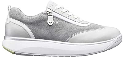 JOYA Laura Light Grey, Damen Sneaker Leder und Wildleder, hellgrau, 38 1/3