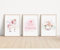 MeinBaby123® Einhorn Bilder für Kinderzimmer | 3er Set DIN A4 | Deko Poster Set | Geschenke für Mädchen | Baby Geschenk (Einhorn V2)