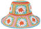Voilipex Sonnenhut aus Stroh, Mehrfarbig, Blumenmuster, faltbar, verstaubar, breite Krempe, Sommerhut für Damen, Pink, Einheitsgröße