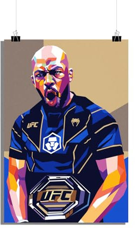 25 Artstreet Jon Jones Poster | Kunstdruck | 180 g mattes Papier | Wanddeko für Wohnzimmer und Jugendzimmer | 60 x 90 cm
