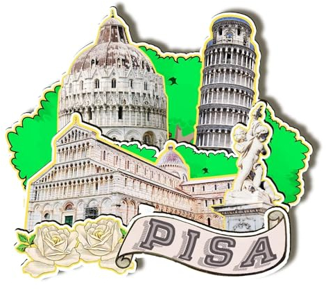 Orlaybar Pisa Italien Dekorativer Magnet 3D Kühlschrank Stadt Reise Souvenir Touristengeschenke Handarbeit Handwerk Kühlschrankmagnet Heimdekoration -716