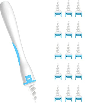 Q Grips Ear Wax Cleaners - Silicone Safe Soft Ear Wax Remover with 16 Pcs Replacement Tips for Adults & Kids