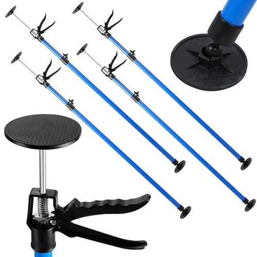 Ansobea Juego de 4 soportes de techo, tensores de marco de altura regulable, soporte de montaje de 115 – 290 cm, soporte telescópico de 50 kg, soporte de montaje para taller, taller, trabajos de