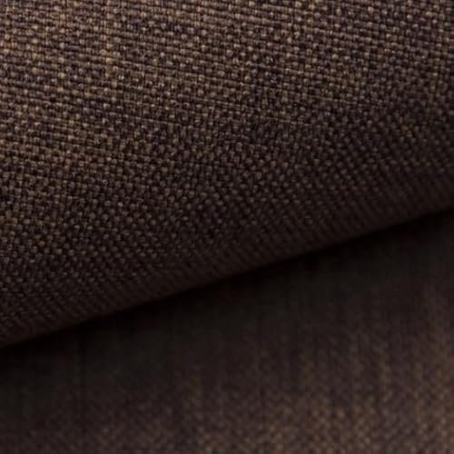 TAPHICEROS Leinenstoff, Braun 500cm x 148cm, Dekostoff Polsterstoff Meterware Leinen Leinwandstoff Stoff Strukturstoff für Möbelstoff Vorhangstoff Sofa Stuhl DIY Kissen Tischdecken