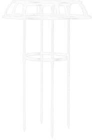 Makamsui Rankgitter für Kletterpflanzen im Freien, Pilz-Top-Design Pflanzenständer Pflanzenspalier Stützkäfig zum Klettern von Weinreben, Rosen-Clematis, Indoor-Topfpflanzen, Weiß, S