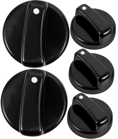 Homoyoyo 5pcs Gas Hob Knobs Universal Stove Knob Replacement Kitchen Essentials Simple Operation and Sturdy Plastic Material