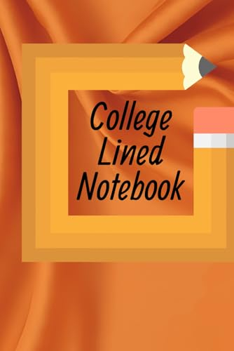 Orange Notebook for School, College Line Paper