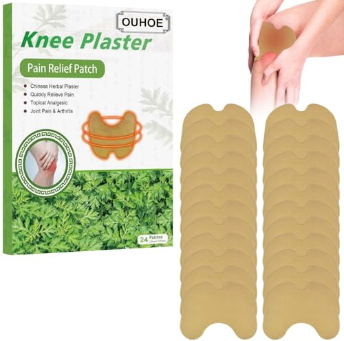 24 Stück Schmerzlinderung Patch, Pain Relief Patch Wärmepflaster Patch Wermut Kniegelenk Patch Knieschmerzlinderung Anti Schmerz Pflaster für Knie, Nacken, Schulter, Rücken, Muskelkater