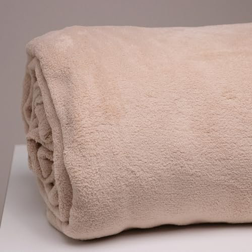 LARA MORADA - Plaid Letto Singolo, Morbidissimo Pile Coral, Misura 130x160 cm, 340 gsm, Coperta Pelosa Extra Calda, Zurigo Brown