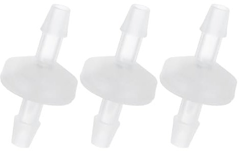 PATIKIL 1/4 Schlauch Einweg-Rückschlagventil, 3 Stück Kunststoff-Nicht-Rücklauf-Wasserstopps Ozonbeständiges Ventil für Aquarium Garten Kraftstoff Öl Luft Gas, Transparent