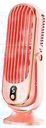 Wsidrnty 720° Flippable Bladeless Tower Fan, Oscillating Silent Fan with 5 Modes, Energy Efficient for Bedroom Office Pink