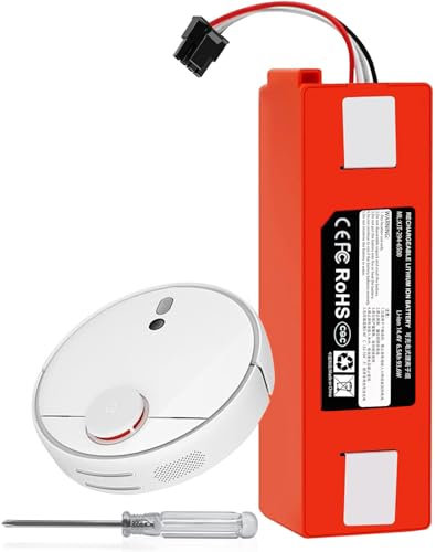 6500mAh 14.4V Ersatzakku für Xiaomi Roborock S5 S50 S51 S55 S6 S7,for Xiaowa E20 E25 E35 Xiaomi Mijia Roborock Staubsauger Akku with Kleiner Schraubenzieher