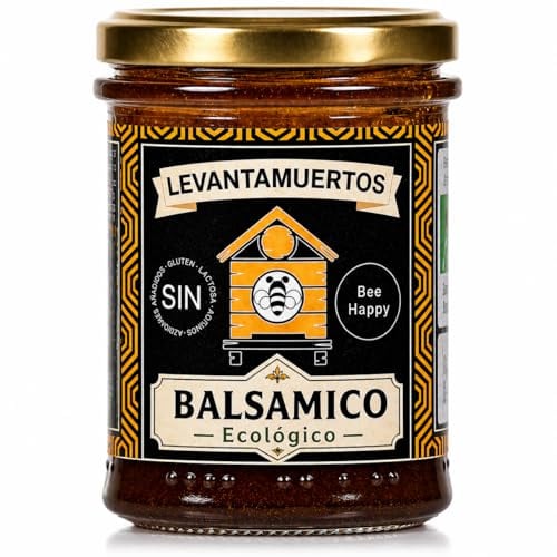 Levantamuertos Balsámico - Miel Cruda con Eucalipto, Propóleo y Jalea Real - Apoyo Respiratorio y Cuidado de la Garganta - Calidad Artesanal España 220g
