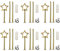 Nchdewui 6 Pack Cake Stand Set, Cake Stand Fittings, Cake Plate Stand Handle, Wedding Cake Stand, Tiered Tray Hardware, Cake Stand Mold, Cake Stand Rods For Cakes Wedding Party (gold,star)