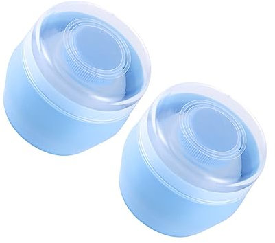 ADOCARN 2stücke Talkumpuderquaste Boxen Puderbehälter Mit Quaste Und Sieb Für Einfache Anwendung Talkumpuderquastenhülle Für Hautpflege