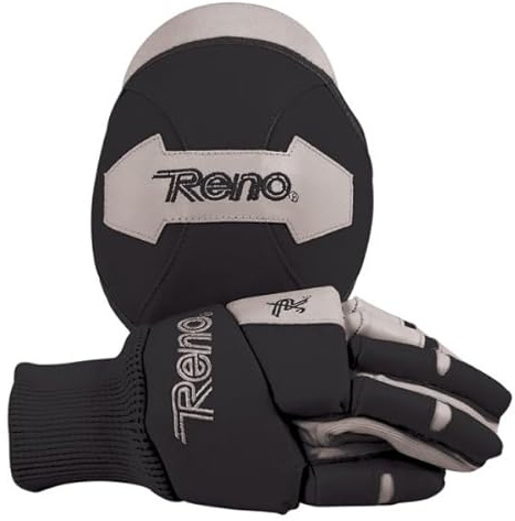 L'Estel Skates - Hockey Reno - Ensemble de protections de hockey sur glace - Gants et genoux Reno Initiation (noir, PRE Benjamin)