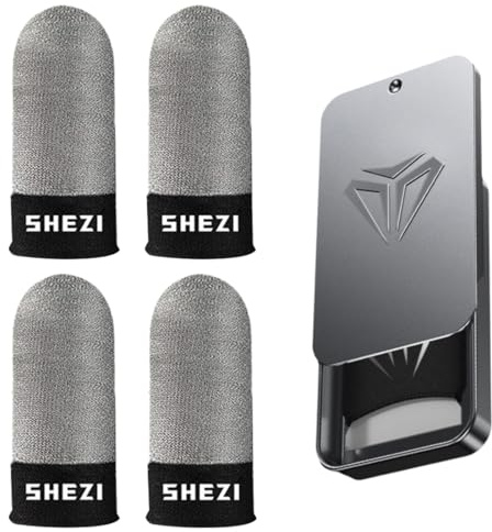 KEMUZ 4 Finger Sleeves Gaming Anti-Sweat – 2 Paires pour Jeux Mobiles PUBG & Call of Duty® – Gants Tactiles Ultra-Légers pour Smartphone – Cadeau Gamer (Noël/Anniversaire)​