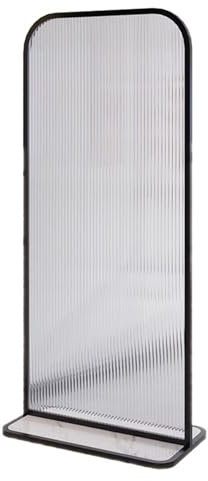 XILYZMO Glasfenster Paravent Raumteiler, Glas Sichtschutz, 1-teilig Eingang Trennwand Wandteiler, Transluzent Innenbereich Steh-Trennwand Für Home Office Schlafzimmer(60x180cm)