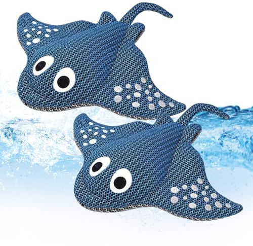 Eioflia 2 absorbentes de residuos de bañera de hidromasaje, reutilizables, no se decoloran, con ventosa, limpiador eficiente de jacuzzi para interiores y exteriores